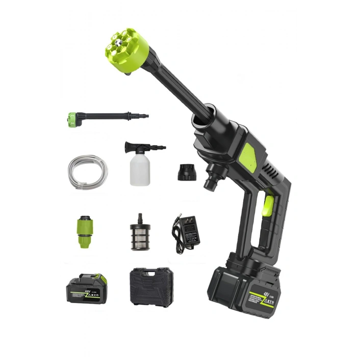 Leerfei 8100 Şarjlı Akülü Araba Yıkama Makinesi | 3.0Mpa Yüksek Basınçlı Taşınabilir Oto Yıkama Tabancası