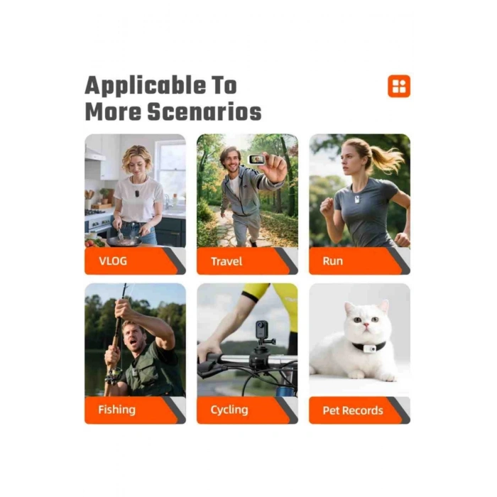 Leerfei F2 Parmak Kamera | Mini Aksiyon Kamera | Bisiklet Kask Kayak İçin Full HD Kamera