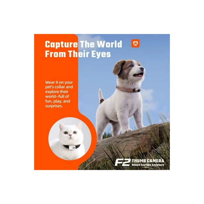 Leerfei F2 Parmak Kamera | Mini Aksiyon Kamera | Bisiklet Kask Kayak İçin Full HD Kamera