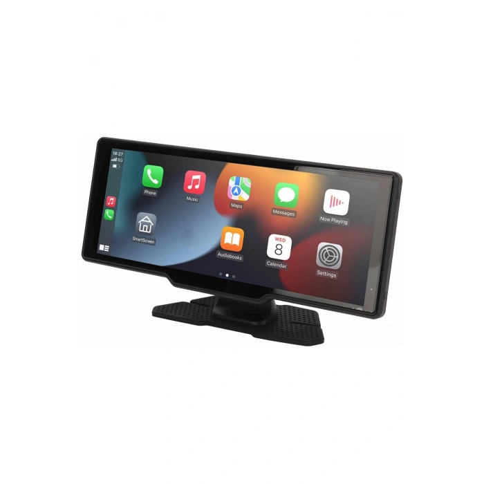 Leerfei Lf-1026 Taşınabilir HD Dokunmatik Ekranlı Kablosuz Araç Multimedya Oynatıcısı -CarPlay Android Auto Geri Görüş Kamerası