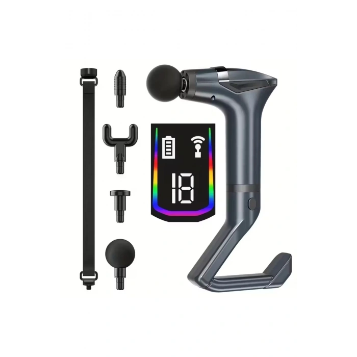 Leerfei Lf-6144 3ü 1 Arada Ayırılabilir Titreşimli Masaj Tabancası - Derin Doku, Tetik Noktası Masaj Aleti