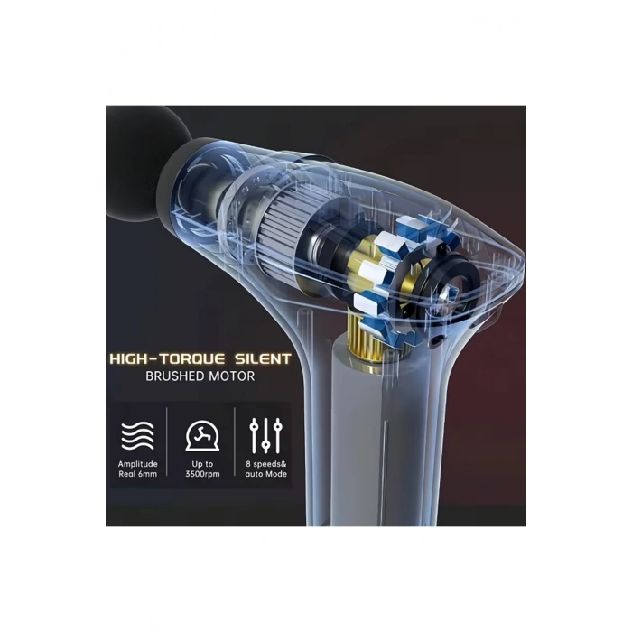 Leerfei Lf-6144 3ü 1 Arada Ayırılabilir Titreşimli Masaj Tabancası - Derin Doku, Tetik Noktası Masaj Aleti