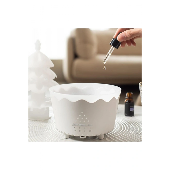 Leerfei V51 Yağmur Bulutu Görünümlü Aroma Difüzör, Nemlendirici -250ml Kapasiteli