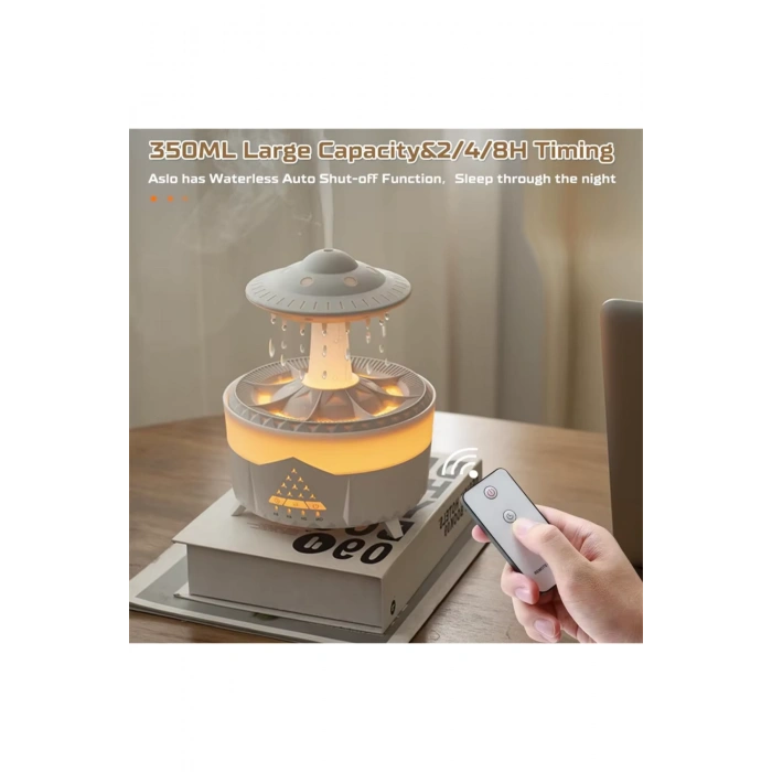 Leerfei  V56 Aroma Difüzör ve Ortam Nemlendirici - Dinlendirici  Renkli Işık, 350ml Kapasite