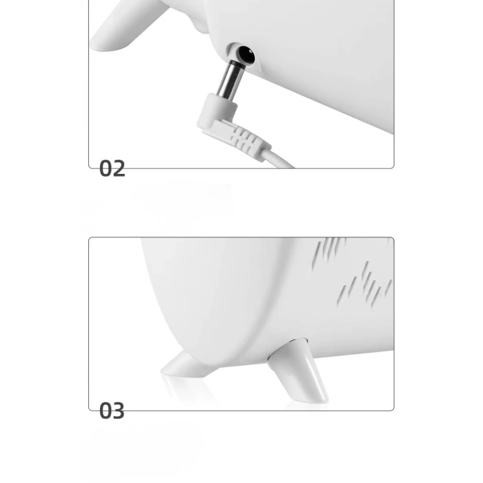 Leerfei V72 Ultrasonik Hava Nemlendirici - 280ml Alev Efektli Gece Lambası ve Oda Kokusu Difüzörü