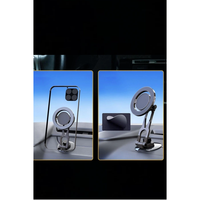 Acl T-109 360 Dönebilen Çinko Alaşımlı Mıknatıslı Araç İçi Telefon Tutucu