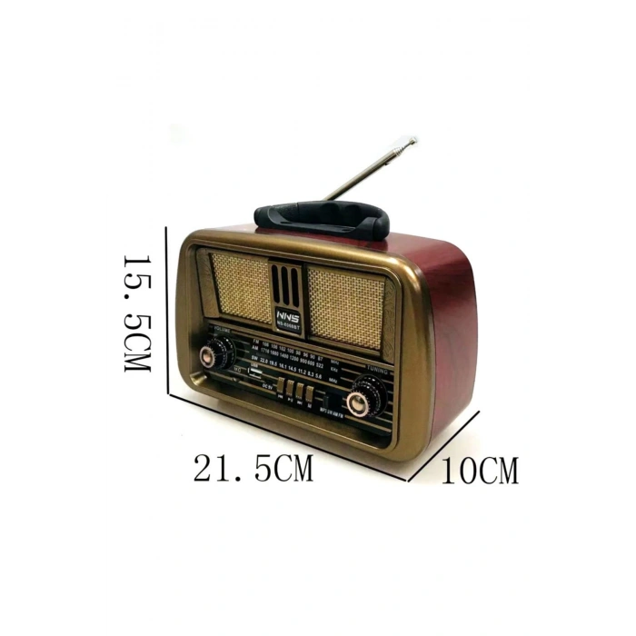 Nns Ns-8068BT Şarjlı Nostaljik Radyo - Bluetooth, TWS ve MP3 Çalar Özellikli