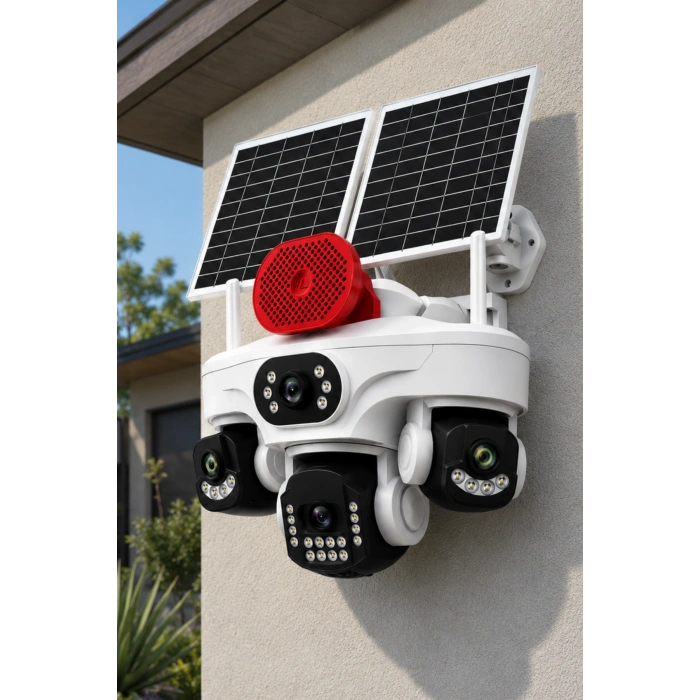 O-kam Pro OK-337Premıum 12MP 4G Sim Kartlı Solar Güvenlik Kamerası Dış Mekan Gece Görüşlü Akıllı Kamera