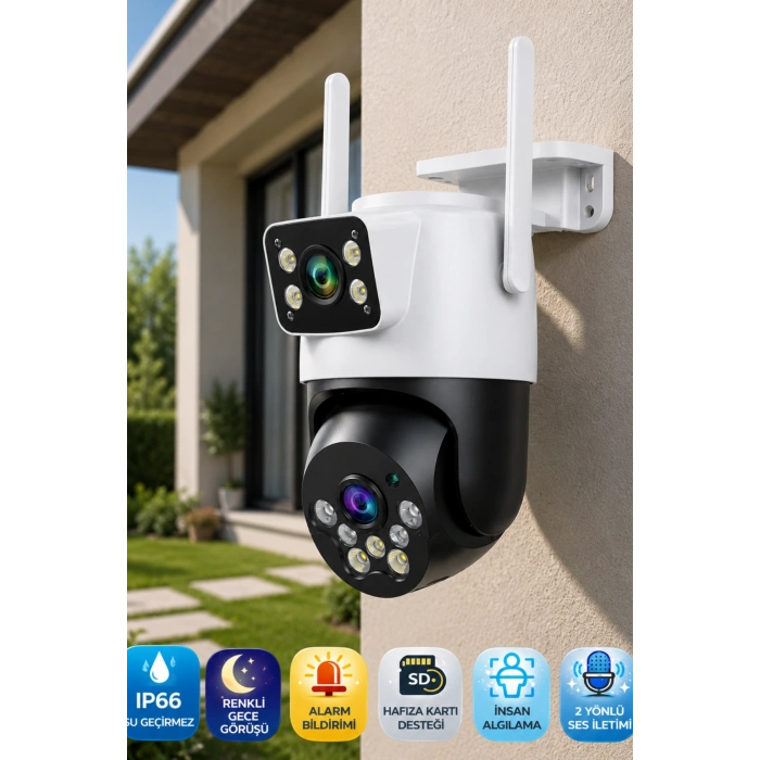 O-kam Pro Okam-4047 4MP Dual Lens WiFi Akıllı Güvenlik Kamerası