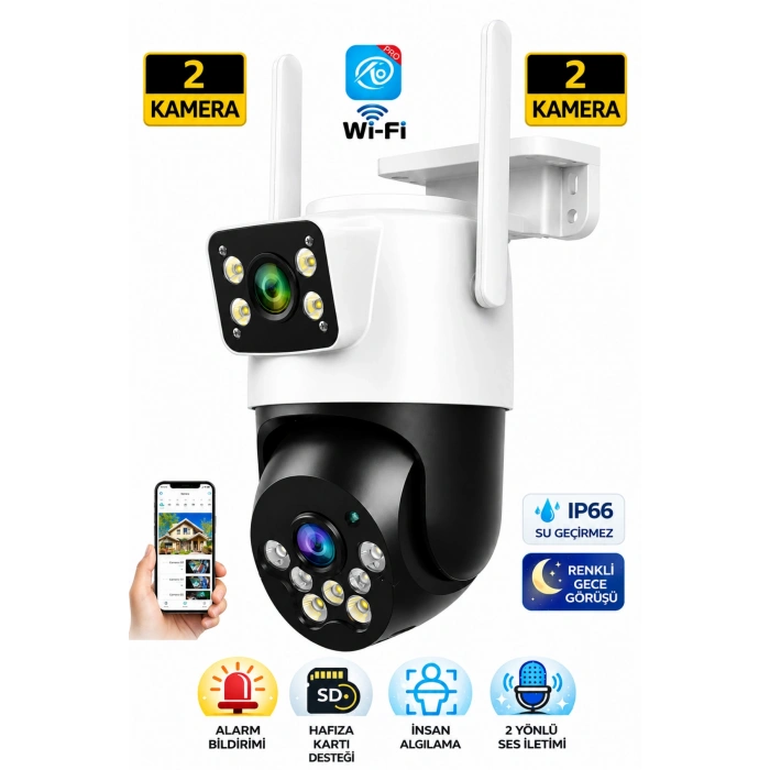 O-kam Pro Okam-4047 4MP Dual Lens WiFi Akıllı Güvenlik Kamerası