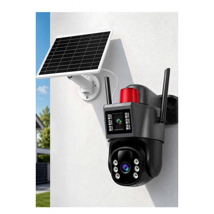 O-kam Pro Okam-7015 4G Solar Güneş Enerjili Çift Lensli PTZ Dış Mekan Güvenlik Kamerası
