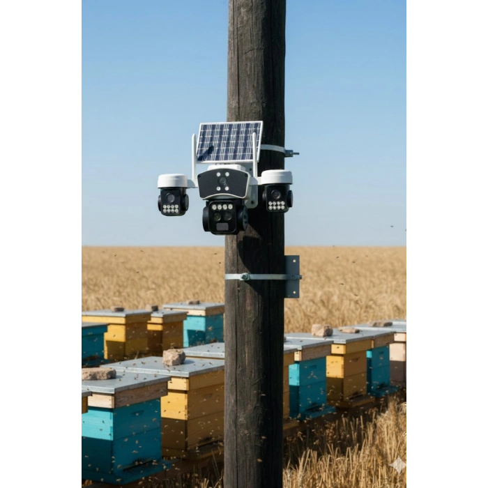 O-kam Pro Okam-9095 | 4G Güneş Enerjili 12 Mp Akıllı Güvenlik Kamerası | Ultra HD Çoklu Lens PTZ Dış Mekan