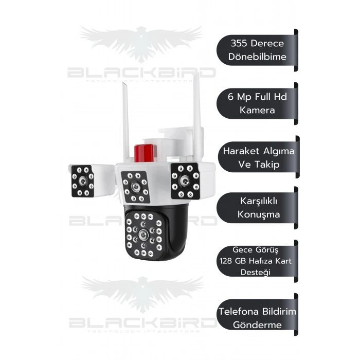 Okam-3023 2 Kameralı 6 Mp Dual Lens Wifi Ptz Kamera