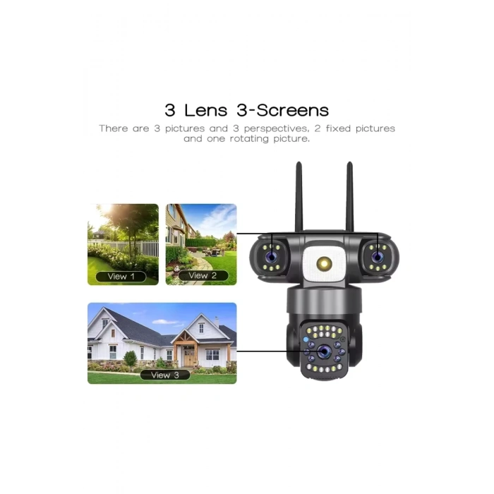 Okam-6030 9 Mp 3 Kameralı Dual Lens Wifi Ptz Kamera