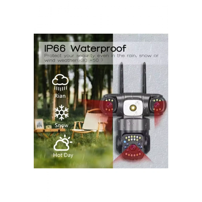 Okam-6030 9 Mp 3 Kameralı Dual Lens Wifi Ptz Kamera