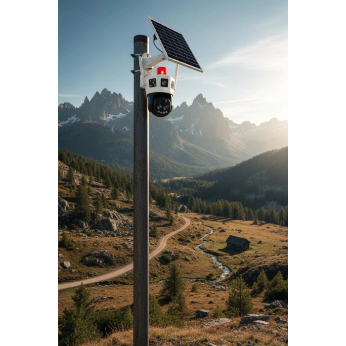 Okam 6010 4G E Sim Özellikli Solar 10X Optik Zoom Kamera