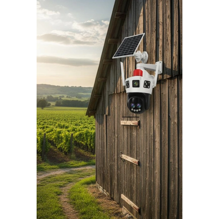 Okam 6010 4G E Sim Özellikli Solar 10X Optik Zoom Kamera