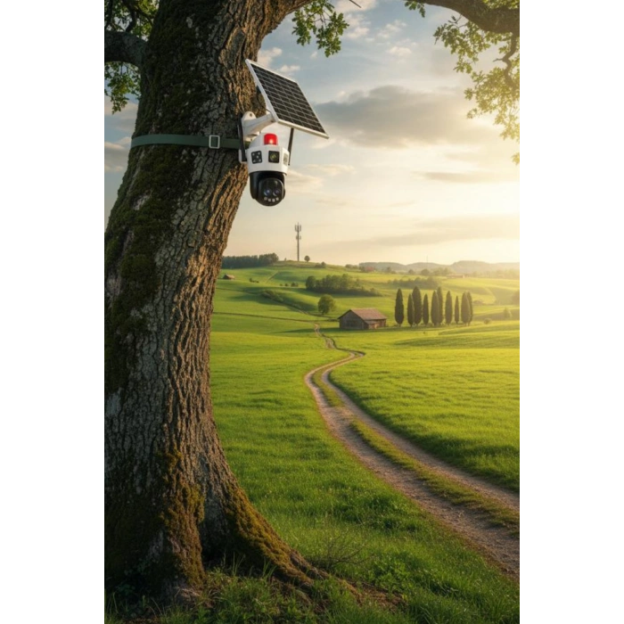 Okam 6010 4G E Sim Özellikli Solar 10X Optik Zoom Kamera