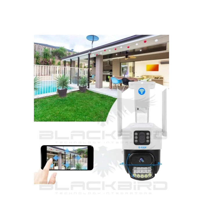 Okam-6015 Beyaz 6 Mp 3.5 İnç Dual Lens Wifi Ptz Kamera