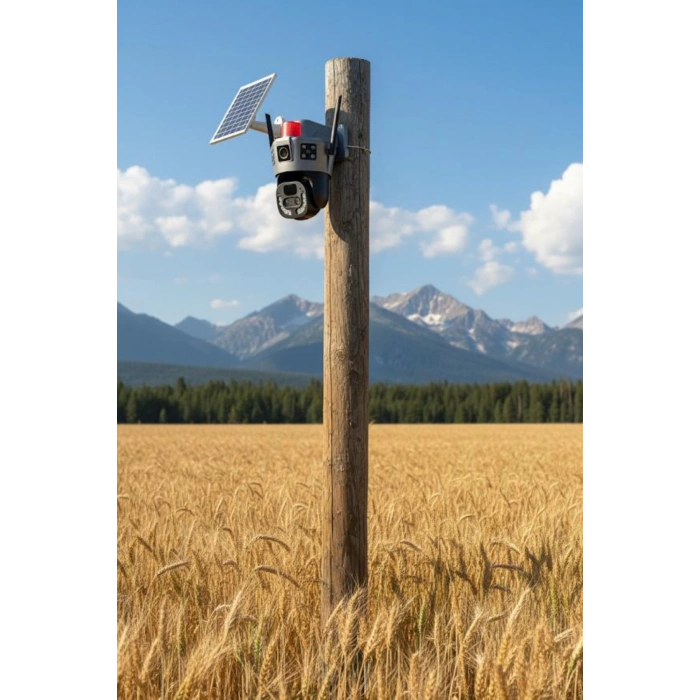 Okam 6020 4G E Sim Özellikli Solar 10X Optik Zoom Kamera