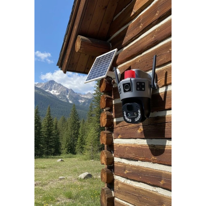 Okam 6020 4G E Sim Özellikli Solar 10X Optik Zoom Kamera