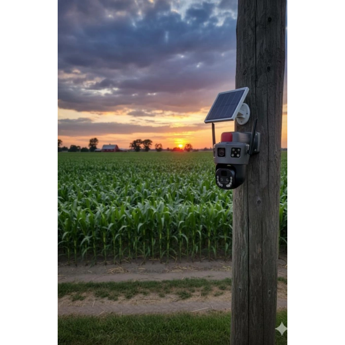 Okam 6020 4G E Sim Özellikli Solar 10X Optik Zoom Kamera