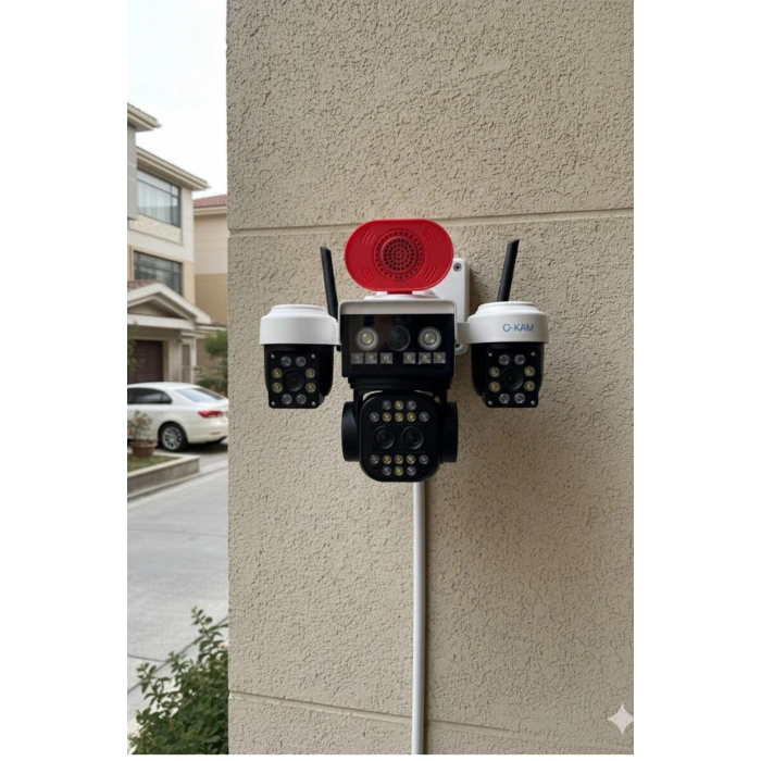 Okam Pro  O-kam-5012 |10X Zoom Wifi Güvenlik Kamerası | 3MP+3MP Full HD PTZ