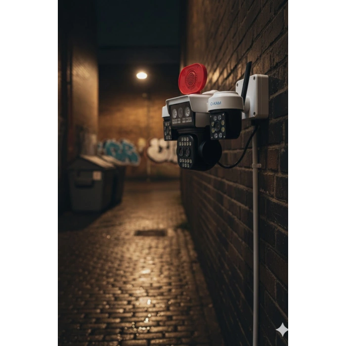 Okam Pro  O-kam-5012 |10X Zoom Wifi Güvenlik Kamerası | 3MP+3MP Full HD PTZ