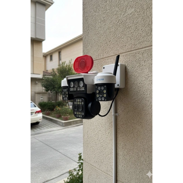 Okam Pro  O-kam-5012 |10X Zoom Wifi Güvenlik Kamerası | 3MP+3MP Full HD PTZ