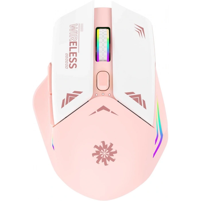 Blic Bwm1 Pembe RGB Şarjlı Kablosuz 1600DPI Işıklı Kablosuz Mouse
