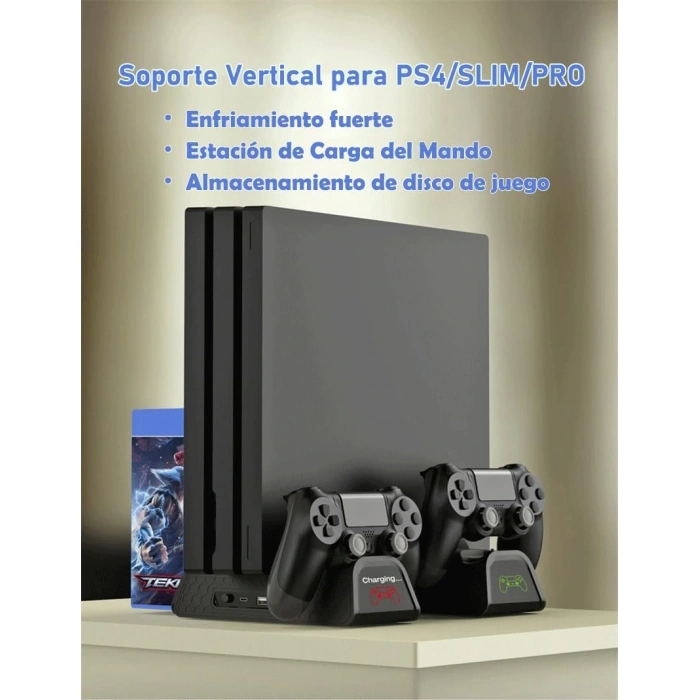 Hepu TP4-882C PS4 3 Soğutma Fanlı Stand Şarj İstasyonu For P-4/Slim/Pro