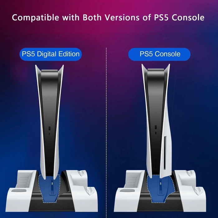 Hepu TP5-1511 PS5 Şarj ve Soğutucu Stand | DualSense Uyumlu Hızlı Şarj İstasyonu