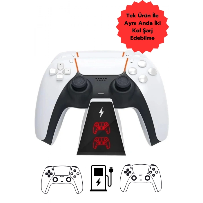 Hepu TP5-0518B Joystick Şarj Standı Dualsense Göstergeli Şarj İstasyonu