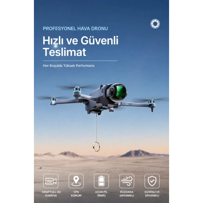 R26 MAX Drone GPSli Kızılötesi Engel Algılamalı HD Kameralı Katlanabilir Drone Ekranlı Kumanda