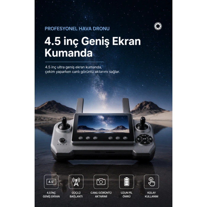 R26 MAX Drone GPSli Kızılötesi Engel Algılamalı HD Kameralı Katlanabilir Drone Ekranlı Kumanda