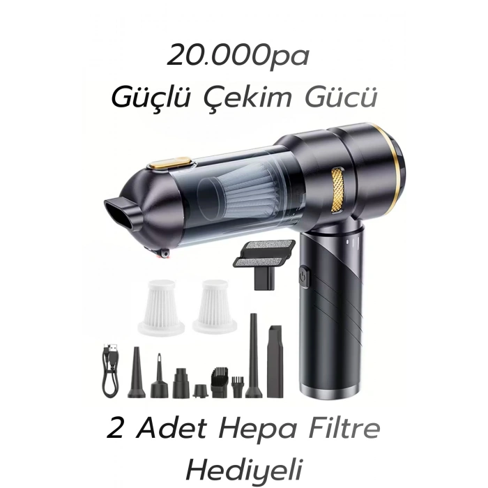 ST-6693APlus 20000 PA Şarjlı Kablosuz El Süpürgesi | Fırçasız Motorlu Araç Süpürgesi