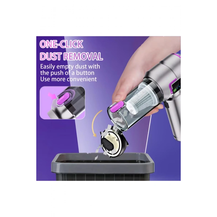 ST-6697APlus 20000 PA Şarjlı Kablosuz El Süpürgesi | Fırçasız Motorlu Güçlü Araç Süpürgesi