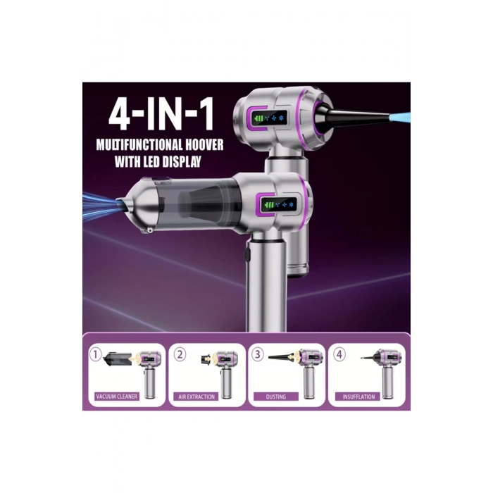 ST-6697APlus 20000 PA Şarjlı Kablosuz El Süpürgesi | Fırçasız Motorlu Güçlü Araç Süpürgesi