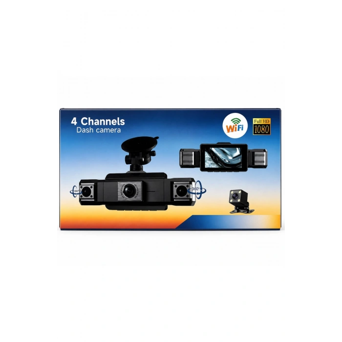 Sy 9728 4 Kameralı Full HD 1080P WiFi Araç İçi Kamera Seti