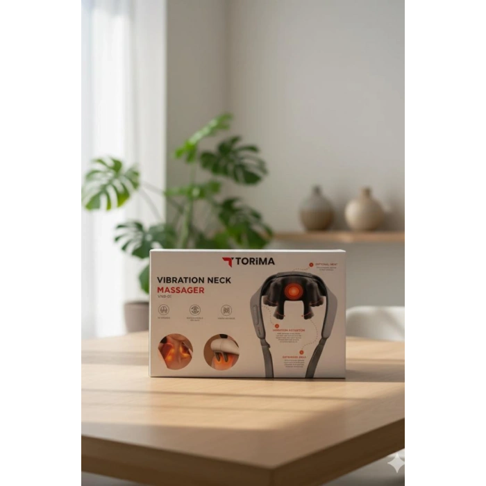 Torima VNB-01 Titreşimli Omuz ve Boyun Masaj Aleti  Isıtıcılı 3D Yoğun Masaj Başlığı