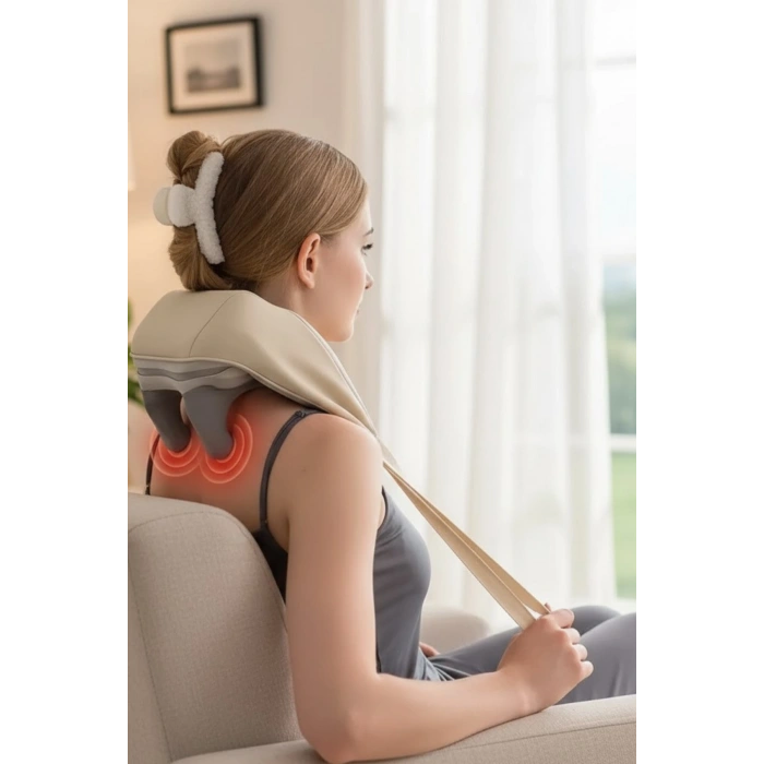 Torima VNB-01 Titreşimli Omuz ve Boyun Masaj Aleti  Isıtıcılı 3D Yoğun Masaj Başlığı