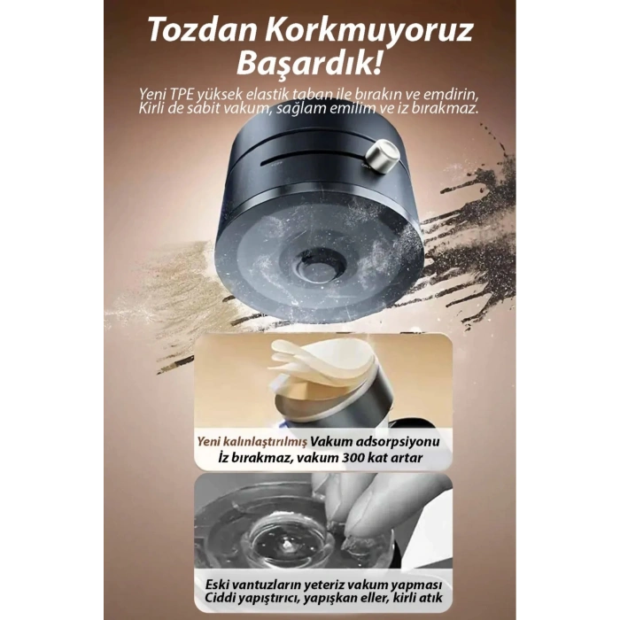 Acl ATD-03 Vakumlu Manyetik Taşınabilir Çok Amaçlı Araç Telefon Tutucu