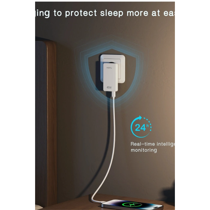 Hepu Hp-C33 Yeni Nesil 45W GAN 2 x Typ-C PD Şarj Adaptörü