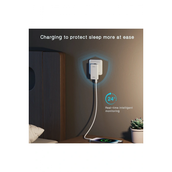 Hepu Hp-C36 Yeni Nesil 65W GAN 1 x Typ-C PD 1 x USB QC Şarj Adaptörü