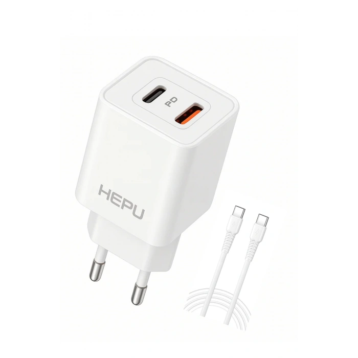 Hepu HP-C39 Yeni Nesil GAN 35W  Type-C USB-C PD + USB QC Hızlı Şarj Adaptörü