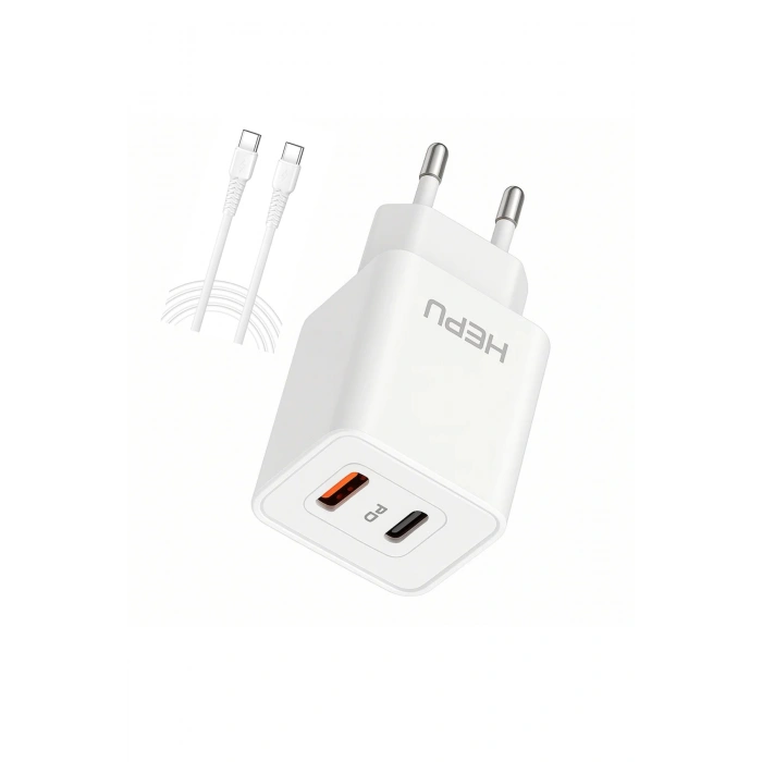 Hepu HP-C39 Yeni Nesil GAN 35W  Type-C USB-C PD + USB QC Hızlı Şarj Adaptörü