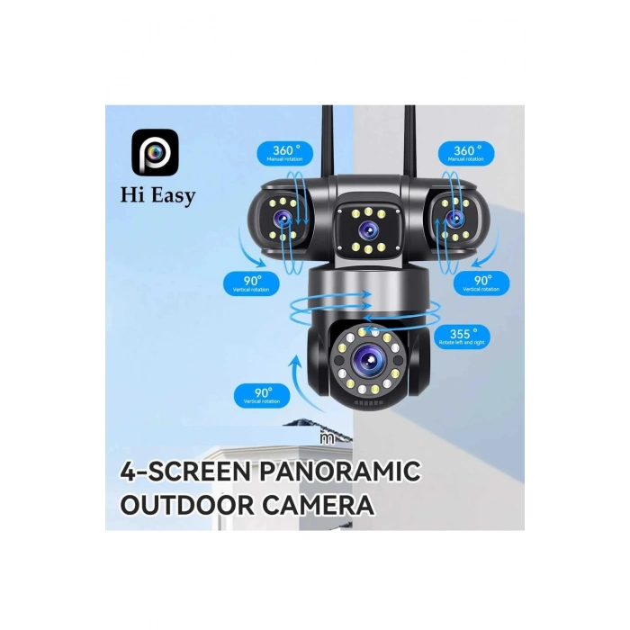 Ztech ZR-Z6PRO 4K Ultra HD 4 Kameralı Wifi Akıllı Güvenlik Kamera