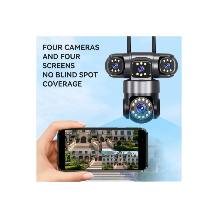 Ztech ZR-Z6PRO 4K Ultra HD 4 Kameralı Wifi Akıllı Güvenlik Kamera