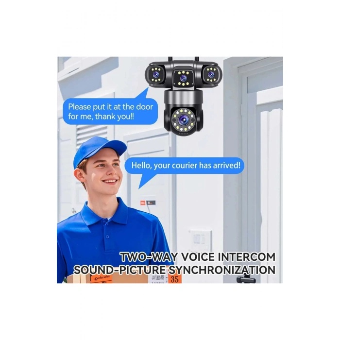 Ztech ZR-Z6PRO 4K Ultra HD 4 Kameralı Wifi Akıllı Güvenlik Kamera