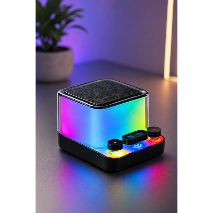 Jrl Z6 Mini RGB Işıklı Kablosuz Bluetooth Hoparlör - Mekanik Klavye Tuşlu, Speaker